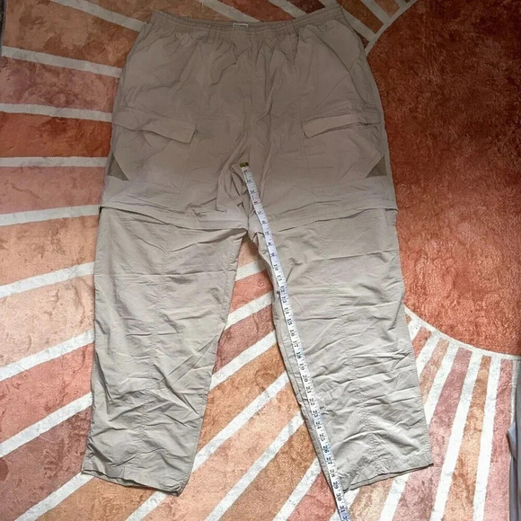 Columbia PFG Men’s Omni-Shade Pull-On Lined Convertible Pants Shorts Tan Sz XL - Picture 5 of 7